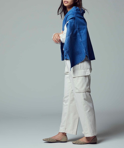 BACK NUMBER(バックナンバー)の「【BACK NUMBER】カーゴパンツ(カーゴパンツ・レディース・ホワイト/オリーブ・M/L/S)」の6枚目の写真