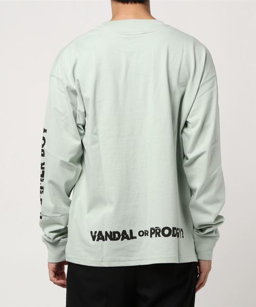 Right-on（ライトオン）の「【BRANDALISED】ビッグアートプリントロンＴ（Tシャツ/カットソー・メンズ・ホワイト/オフホワイト/ホワイト×ホワイト/ブラック/オレンジ/グリーン・M/L/XL）」の8枚目の写真