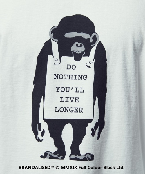 Right-on（ライトオン）の「【BRANDALISED】ビッグアートプリントロンＴ（Tシャツ/カットソー・メンズ・ホワイト/オフホワイト/ホワイト×ホワイト/ブラック/オレンジ/グリーン・M/L/XL）」の16枚目の写真