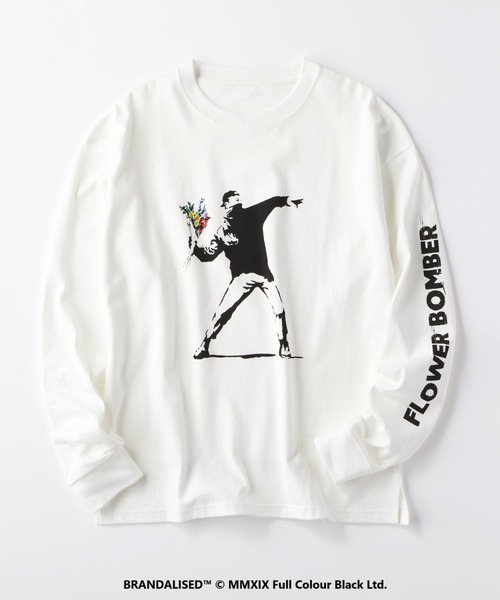 Right-on（ライトオン）の「【BRANDALISED】ビッグアートプリントロンＴ（Tシャツ/カットソー・メンズ・ホワイト/オフホワイト/ホワイト×ホワイト/ブラック/オレンジ/グリーン・M/L/XL）」の22枚目の写真