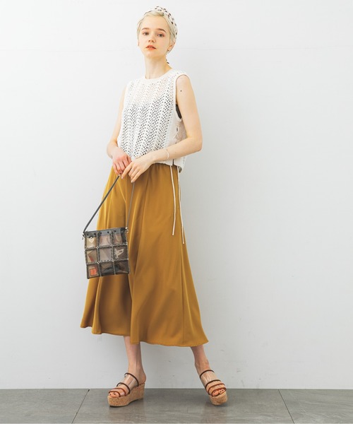 STUDIOUS(ステュディオス)の「【STUDIOUS】へリンボンクロシェレースアップトップス(ニット/セーター・レディース・アイボリー/ブラック・FREE)」の18枚目の写真