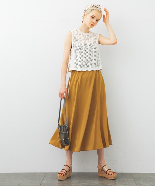 STUDIOUS(ステュディオス)の「【STUDIOUS】へリンボンクロシェレースアップトップス(ニット/セーター・レディース・アイボリー/ブラック・FREE)」の19枚目の写真