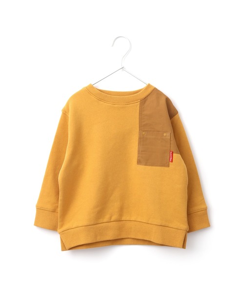 MAKE YOUR DAY(メイクユアデイ)の「異素材ポケット切替裏毛トレーナー■80~140cm(スウェット・キッズ・ネイビー/チャコールグレー/カーキ/キャメル・140/90/100/110/120/80/130)」の22枚目の写真