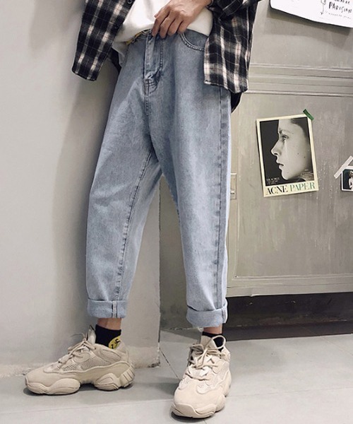 WESTBOY（ウエストボーイ）の「【WB ORIGINALS】Tapered Vintage Pants in Wahed Denim V18X1424（デニムパンツ・メンズ・ライトブルー・M/XL/L）」の4枚目の写真