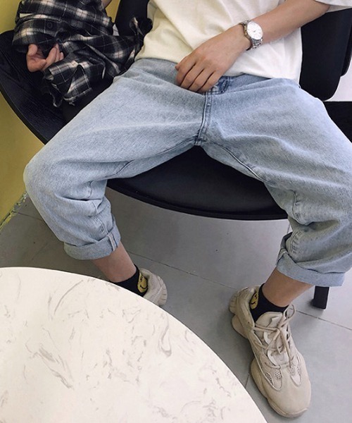 WESTBOY（ウエストボーイ）の「【WB ORIGINALS】Tapered Vintage Pants in Wahed Denim V18X1424（デニムパンツ・メンズ・ライトブルー・M/XL/L）」の13枚目の写真