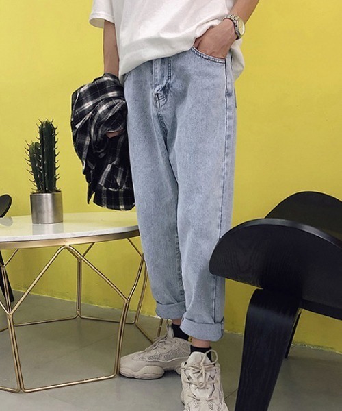 WESTBOY（ウエストボーイ）の「【WB ORIGINALS】Tapered Vintage Pants in Wahed Denim V18X1424（デニムパンツ・メンズ・ライトブルー・M/XL/L）」の12枚目の写真
