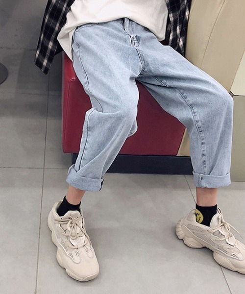 WESTBOY（ウエストボーイ）の「【WB ORIGINALS】Tapered Vintage Pants in Wahed Denim V18X1424（デニムパンツ・メンズ・ライトブルー・M/XL/L）」の16枚目の写真