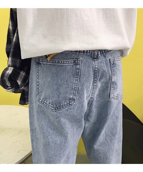 WESTBOY（ウエストボーイ）の「【WB ORIGINALS】Tapered Vintage Pants in Wahed Denim V18X1424（デニムパンツ・メンズ・ライトブルー・M/XL/L）」の5枚目の写真