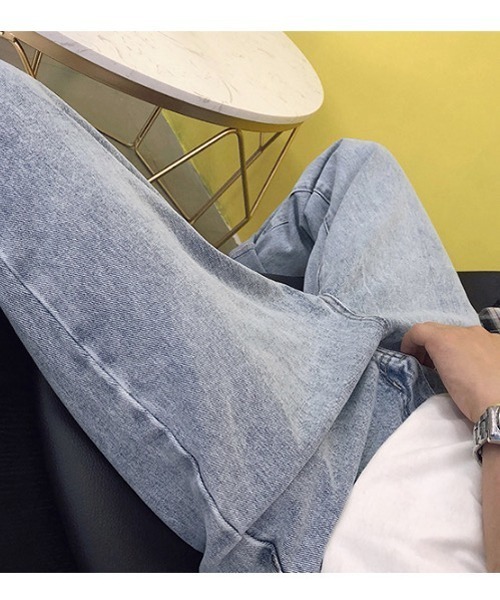 WESTBOY（ウエストボーイ）の「【WB ORIGINALS】Tapered Vintage Pants in Wahed Denim V18X1424（デニムパンツ・メンズ・ライトブルー・M/XL/L）」の3枚目の写真