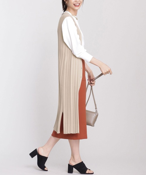 セール Clean Feel Knit リブジレワンピース ワンピース Nano Universe ナノユニバース のファッション通販 Zozotown