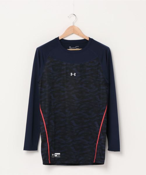 UNDER ARMOUR(アンダーアーマー)の「UAテック フィッティド ロングスリーブ クルー シャツ グラフィック(ベースボール/MEN)(Tシャツ/カットソー・メンズ・ダークネイビー/ブラック・LG/MD/XL/SM/XXL)」の1枚目の写真