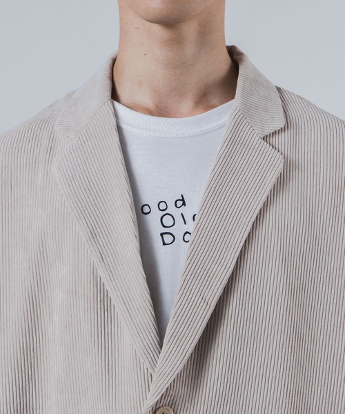 WEGO(ウィゴー)の「WEGO/【セットアップ対応商品】コーデュロイビッグシルエットテーラードジャケット(テーラードジャケット・メンズ・ブルー/アイボリー・MEDIUM/LARGE)」の11枚目の写真