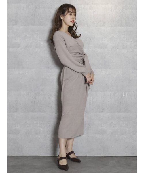 dazzlin（ダズリン）の「カシュクールラップニットワンピース【WEB限定】（ワンピース・レディース・グレー/ブラウン/モカ・FREE）」の17枚目の写真