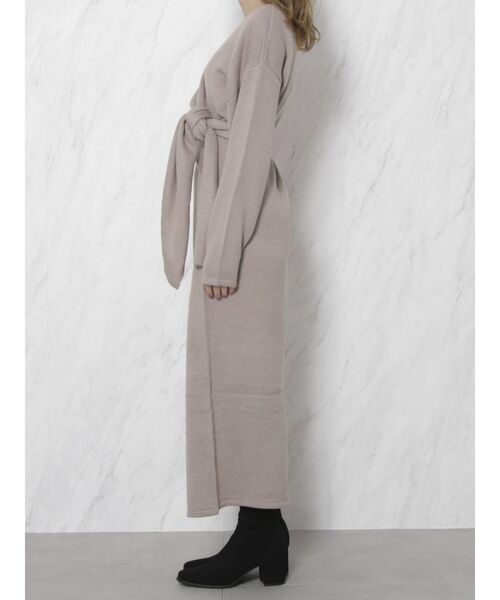dazzlin（ダズリン）の「カシュクールラップニットワンピース【WEB限定】（ワンピース・レディース・グレー/ブラウン/モカ・FREE）」の10枚目の写真