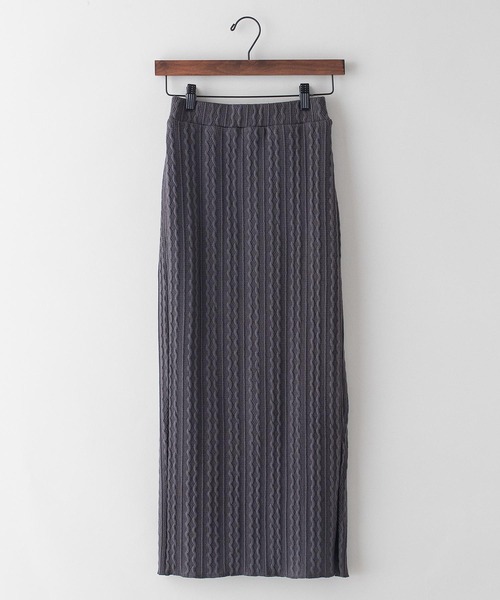 INNOCENT BLUE（イノセントブルー）の「【innocent blue/イノセントブルー】サイドスリットタイトスカート　ニットソー素材　ウエストゴム仕様（スカート・レディース・ブラック/グリーン/ライトベージュ/アイボリー/ブラウン・MEDIUM）」の21枚目の写真