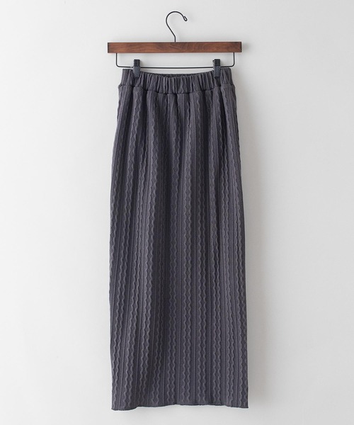 INNOCENT BLUE（イノセントブルー）の「【innocent blue/イノセントブルー】サイドスリットタイトスカート　ニットソー素材　ウエストゴム仕様（スカート・レディース・ブラック/グリーン/ライトベージュ/アイボリー/ブラウン・MEDIUM）」の22枚目の写真