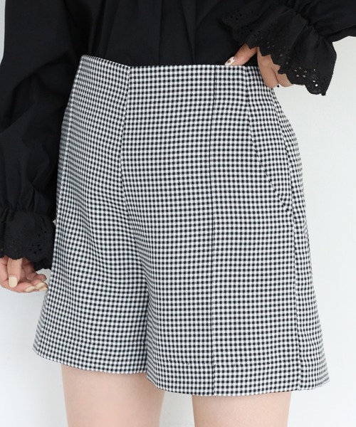 one after another NICE CLAUP（ワンアフターアナザーナイスクラップ）の「ハイウエストショートパンツ（その他パンツ・レディース・アイボリー/ブラック/チェック・FREE）」の8枚目の写真