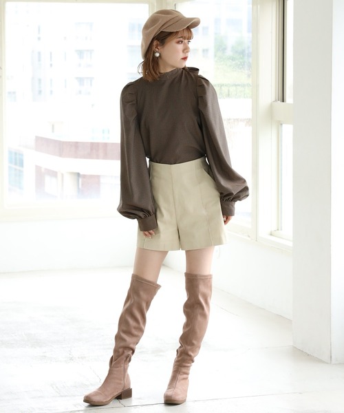 one after another NICE CLAUP（ワンアフターアナザーナイスクラップ）の「ハイウエストショートパンツ（その他パンツ・レディース・アイボリー/ブラック/チェック・FREE）」の13枚目の写真