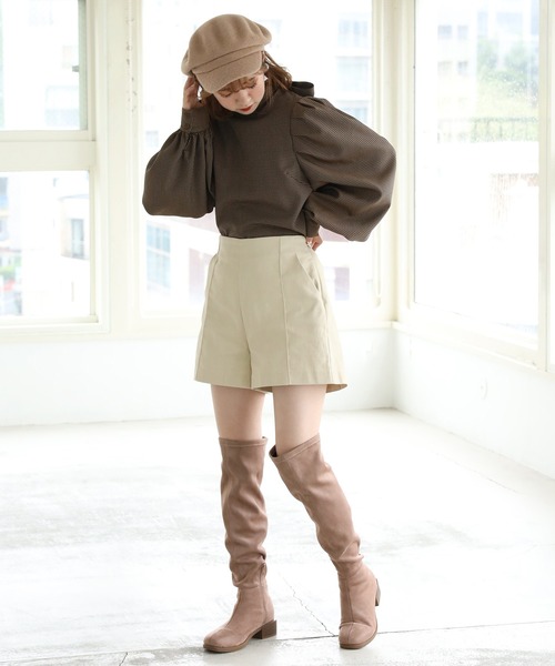 one after another NICE CLAUP（ワンアフターアナザーナイスクラップ）の「ハイウエストショートパンツ（その他パンツ・レディース・アイボリー/ブラック/チェック・FREE）」の14枚目の写真