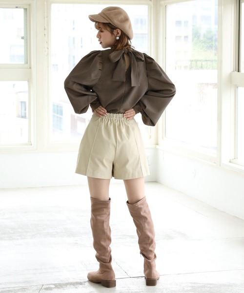 one after another NICE CLAUP（ワンアフターアナザーナイスクラップ）の「ハイウエストショートパンツ（その他パンツ・レディース・アイボリー/ブラック/チェック・FREE）」の15枚目の写真