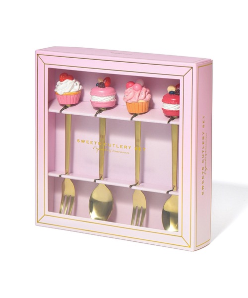 Francfranc（フランフラン）の「スイーツカトラリーセット ピンク（カトラリー・レディース・ピンク・FREE）」の2枚目の写真