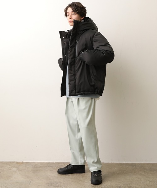 JUNRED(ジュンレッド)の「シームレスグリーンダウンジャケット(ダウンジャケット/コート・メンズ・ブラック/サックスブルー・S/M/L/LL)」の4枚目の写真