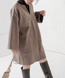 natural couture | ポンチスエードキーネックチュニック(その他トップス)