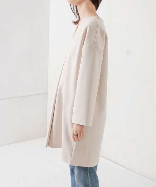 natural couture（ナチュラルクチュール）の「ポンチスエードキーネックチュニック（その他トップス・レディース・チャコールグレー/アイボリー/ラベンダー・FREE）」の15枚目の写真