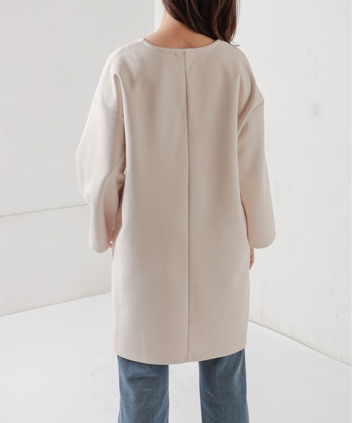 natural couture（ナチュラルクチュール）の「ポンチスエードキーネックチュニック（その他トップス・レディース・チャコールグレー/アイボリー/ラベンダー・FREE）」の16枚目の写真