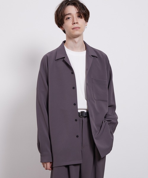 JUNRED(ジュンレッド)の「スムースタッチドルマンシャツ(シャツ/ブラウス・メンズ・ブルー系その他6/ブラウン/ベージュ/ブラウン系その他2/ブラック・S/M/L)」の3枚目の写真