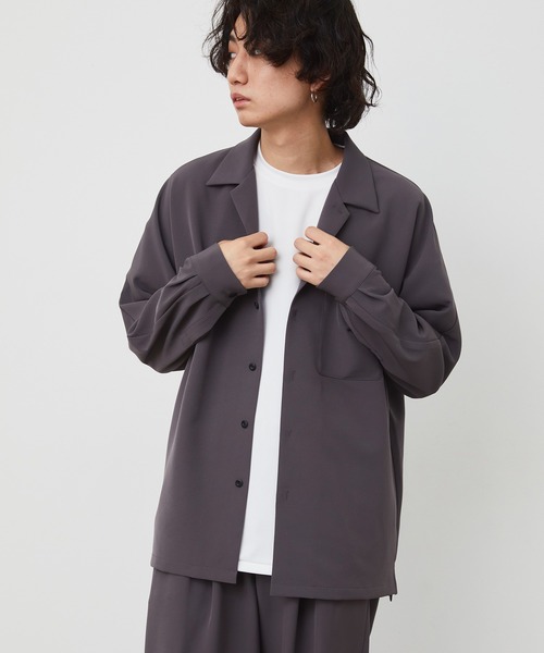 JUNRED(ジュンレッド)の「スムースタッチドルマンシャツ(シャツ/ブラウス・メンズ・ブルー系その他6/ブラウン/ベージュ/ブラウン系その他2/ブラック・S/M/L)」の6枚目の写真