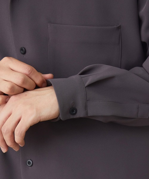 JUNRED(ジュンレッド)の「スムースタッチドルマンシャツ(シャツ/ブラウス・メンズ・ブルー系その他6/ブラウン/ベージュ/ブラウン系その他2/ブラック・S/M/L)」の13枚目の写真