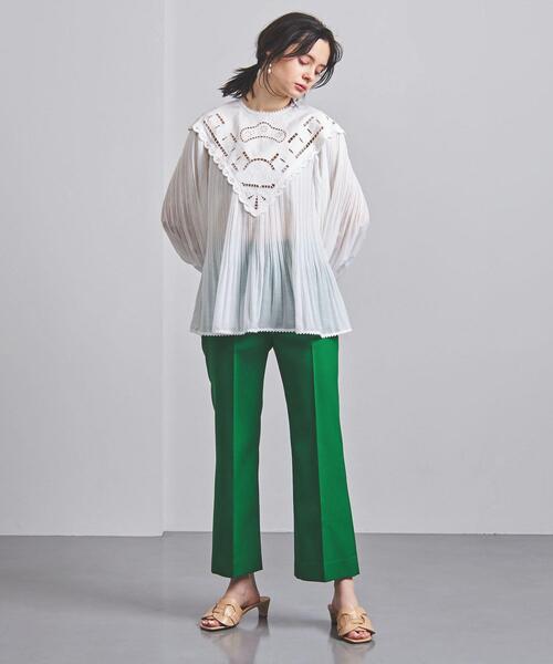 UNITED ARROWS（ユナイテッドアローズ）の「UGCM フレアパンツ（スラックス・レディース・ケリー/ネイビー・36/38/40）」の2枚目の写真