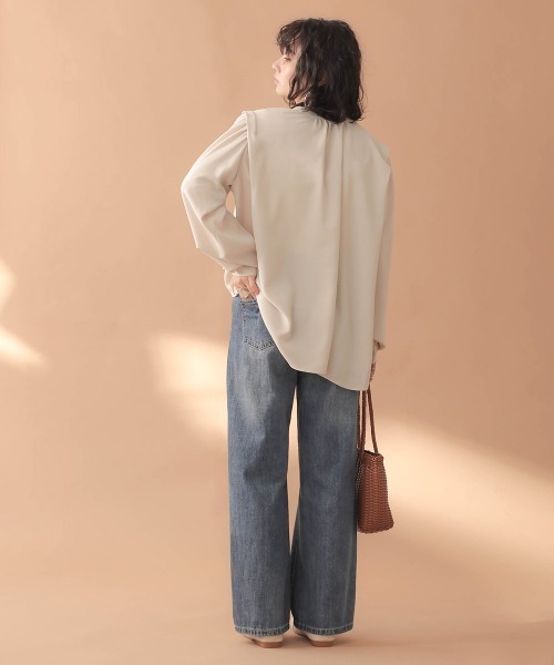 Bab(バブ)の「2wayショルダータックブラウス(シャツ/ブラウス・レディース・アイボリー/ミント/ブラック・38)」の11枚目の写真