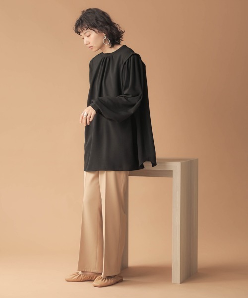 Bab(バブ)の「2wayショルダータックブラウス(シャツ/ブラウス・レディース・アイボリー/ミント/ブラック・38)」の12枚目の写真
