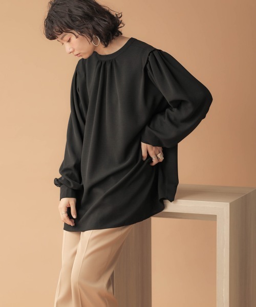 Bab(バブ)の「2wayショルダータックブラウス(シャツ/ブラウス・レディース・アイボリー/ミント/ブラック・38)」の14枚目の写真