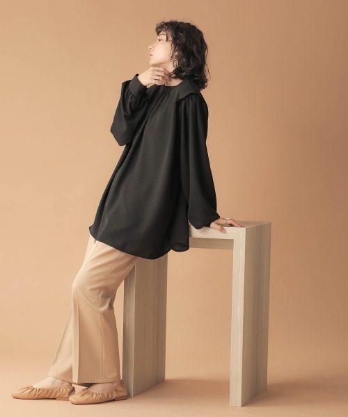 Bab(バブ)の「2wayショルダータックブラウス(シャツ/ブラウス・レディース・アイボリー/ミント/ブラック・38)」の15枚目の写真