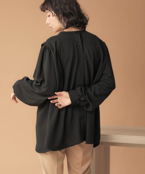Bab(バブ)の「2wayショルダータックブラウス(シャツ/ブラウス・レディース・アイボリー/ミント/ブラック・38)」の17枚目の写真