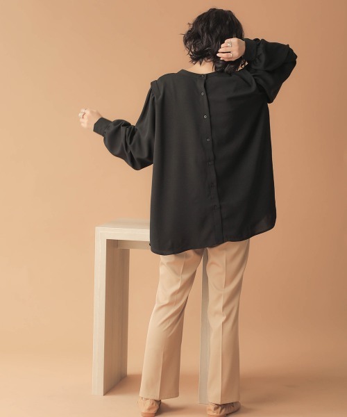 Bab(バブ)の「2wayショルダータックブラウス(シャツ/ブラウス・レディース・アイボリー/ミント/ブラック・38)」の18枚目の写真