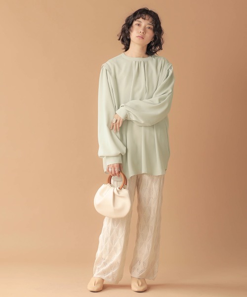 Bab(バブ)の「2wayショルダータックブラウス(シャツ/ブラウス・レディース・アイボリー/ミント/ブラック・38)」の20枚目の写真