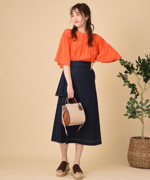 INTERPLANET(インタープラネット)の「ナイロン異素材BAG(ショルダーバッグ・レディース・グレー/ブラウン・フリー)」の14枚目の写真