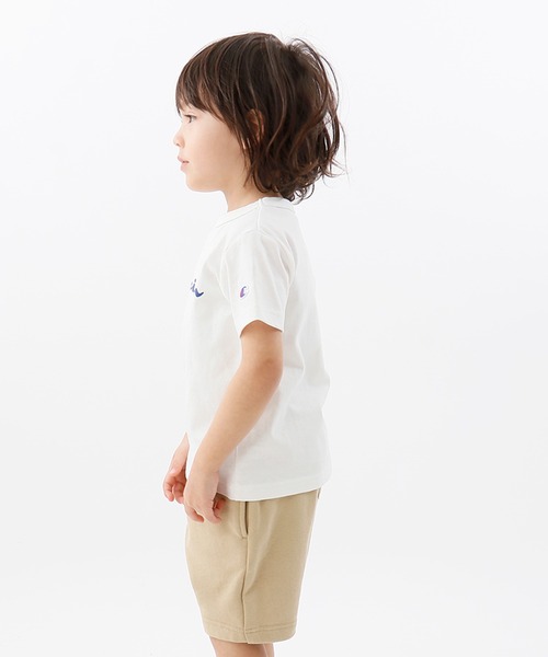 Champion(チャンピオン)の「【Champion/チャンピオン】キッズ ベーシック ショートスリーブTシャツ(Tシャツ/カットソー・キッズ・ブラック/オレンジ/ライトグリーン/オフホワイト/ネイビー/グレー/ベージュ/パープル/ターコイズブルー/イエロー/ライトパープル・140/150/130/100/160/110/120)」の20枚目の写真
