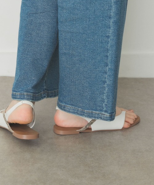 RODE SKO（ロデスコ）の「HELLE スネークコンビサンダル（サンダル・レディース・ホワイト/ブラック・36/37/38）」の3枚目の写真