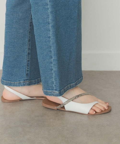 RODE SKO（ロデスコ）の「HELLE スネークコンビサンダル（サンダル・レディース・ホワイト/ブラック・36/37/38）」の6枚目の写真