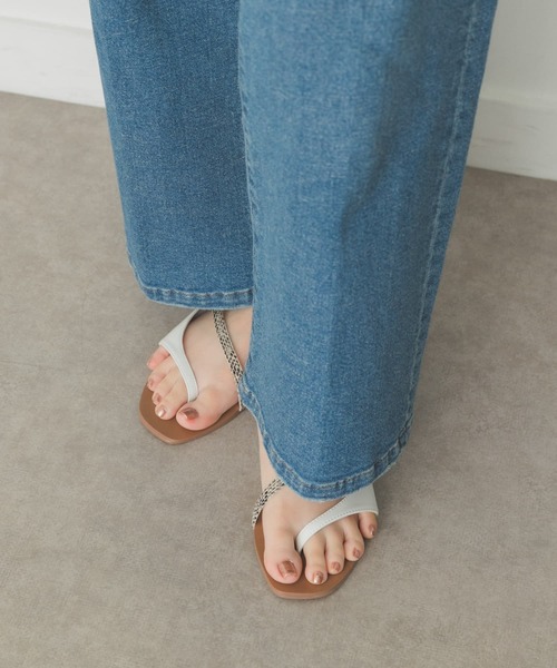 RODE SKO（ロデスコ）の「HELLE スネークコンビサンダル（サンダル・レディース・ホワイト/ブラック・36/37/38）」の5枚目の写真