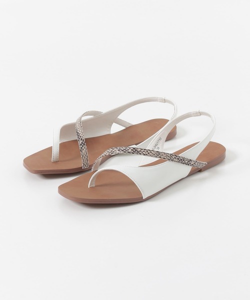 RODE SKO（ロデスコ）の「HELLE スネークコンビサンダル（サンダル・レディース・ホワイト/ブラック・36/37/38）」の4枚目の写真