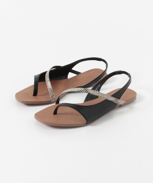 RODE SKO（ロデスコ）の「HELLE スネークコンビサンダル（サンダル・レディース・ホワイト/ブラック・36/37/38）」の7枚目の写真