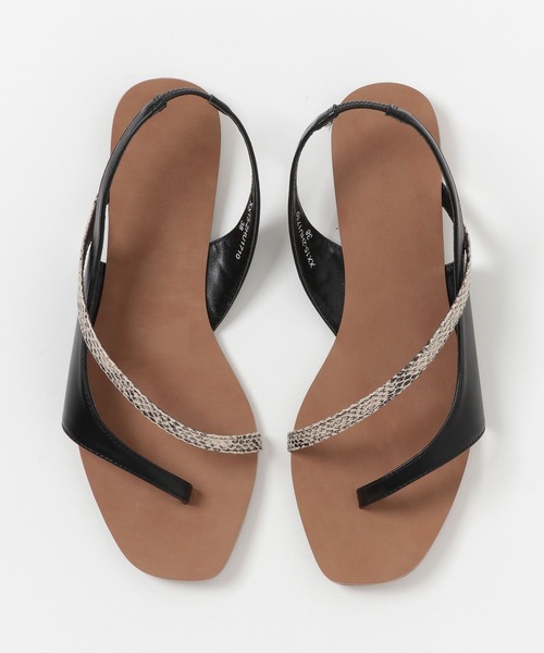 RODE SKO（ロデスコ）の「HELLE スネークコンビサンダル（サンダル・レディース・ホワイト/ブラック・36/37/38）」の21枚目の写真