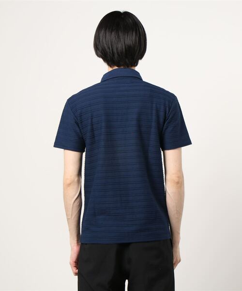 ADMIX/ATELIER SAB MEN（アドミックスアトリエサブメン）の「ピンタック ジャカード 半袖 ポロシャツ（ポロシャツ・メンズ・ホワイト/チャコールグレー/ブラック/ネイビー・48/50/52）」の12枚目の写真