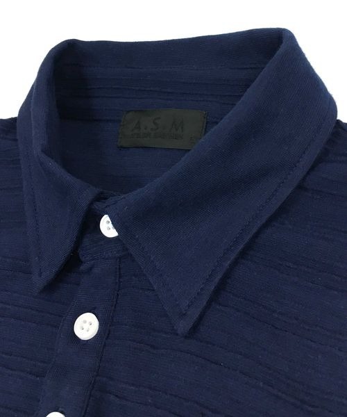 ADMIX/ATELIER SAB MEN（アドミックスアトリエサブメン）の「ピンタック ジャカード 半袖 ポロシャツ（ポロシャツ・メンズ・ホワイト/チャコールグレー/ブラック/ネイビー・48/50/52）」の19枚目の写真